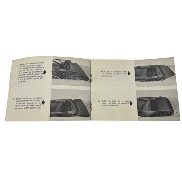 1962 GM Convertible Coupe Folding Power Top Operation & Care Manual Vintage Car - Picture 5 of 9